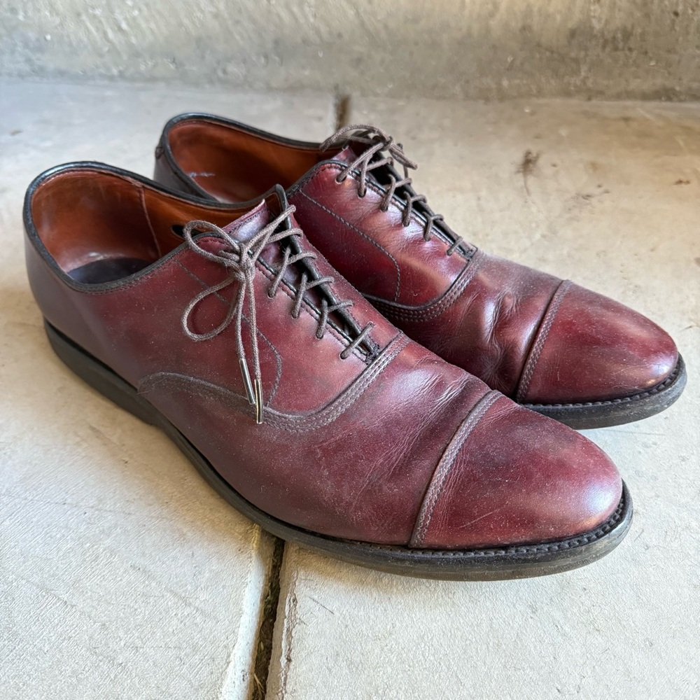 Allen Edmonds Park Avenue Oxblood Leather Oxfords